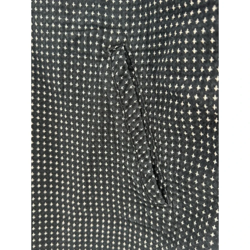 Columbia Sportswear Women's XL Black White Micro Dot Button Up Shirt Lightweight